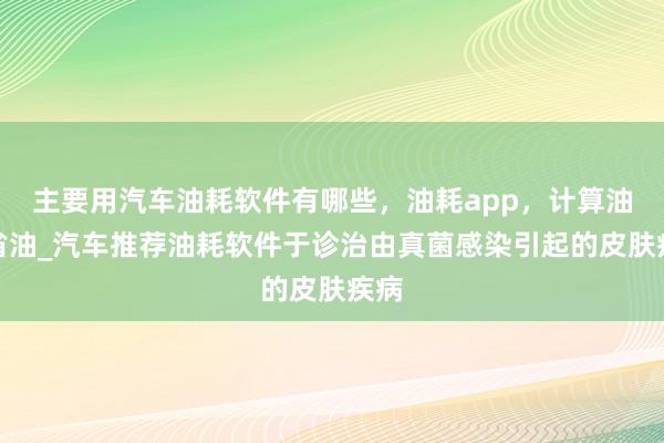 主要用汽车油耗软件有哪些，油耗app，计算油耗省油_汽车推荐油耗软件于诊治由真菌感染引起的皮肤疾病